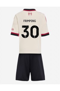 Liverpool Jeremie Frimpong #30 Jalkapallovaatteet Lasten Vieraspeliasu 2025-26 Lyhythihainen (+ Lyhyet housut)